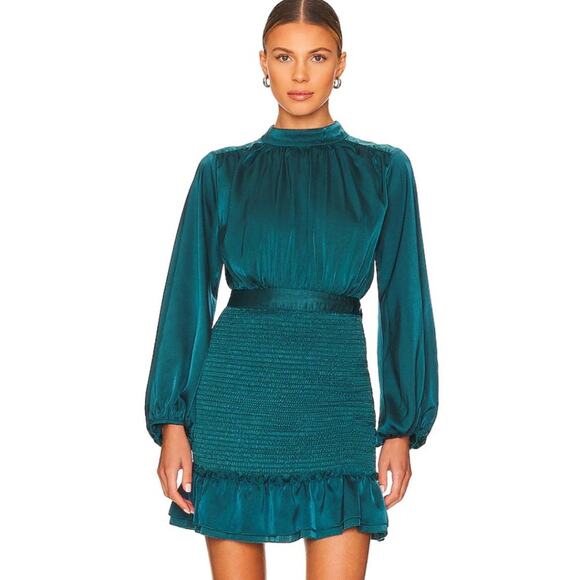 Line & Dot Elliot Dress in Emerald NWT Size Medium - Picture 1 of 3